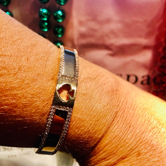 Kate Spade ♠️ New York Pave Rose 🌹 Gold Bangle - Picture 8 of 8